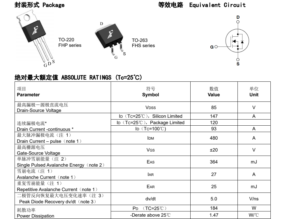 IPP052N08N5場(chǎng)效應(yīng)管